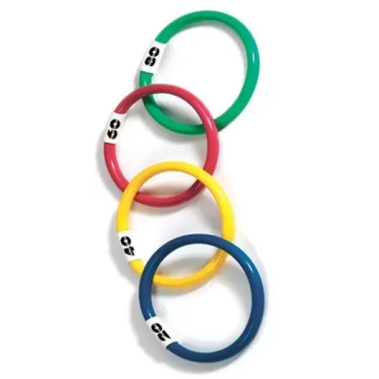 Swimline 4ct Dive Ring Swimming Pool Toys 5.75" - Vibrantly Colored image {2}