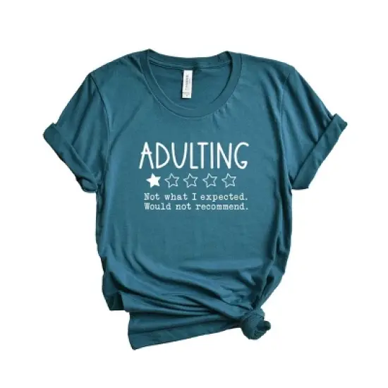 Simply Sage Market Adulting One Star Review Short Sleeve Graphic Tee image {2}