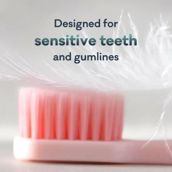 Grin Pro Ultimate 100% Recycled Plastic Handle Gentle Care Toothbrushes - Ultra Soft - Green/Pink - 2ct image {5}