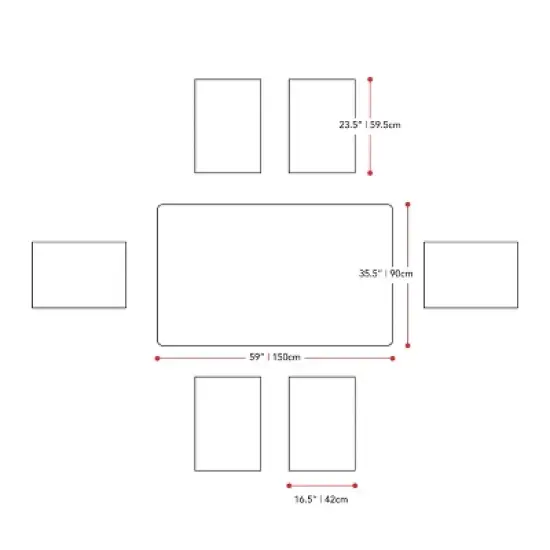 7pc Outdoor Dining Set - Natural - CorLiving image {7}
