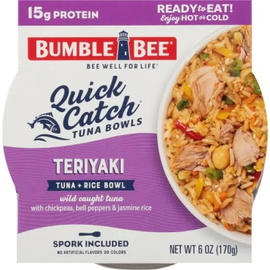 Bumble Bee Quick Catch Teriyaki Rice Tuna Bowl - 6oz image {11}
