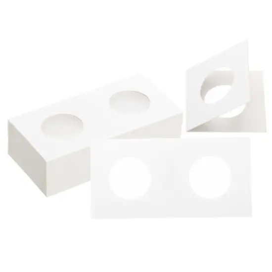 Unique Bargains Transparent Window Paper Coin Storage Organizing Protective Coin Holder 200 Pcs image {8}