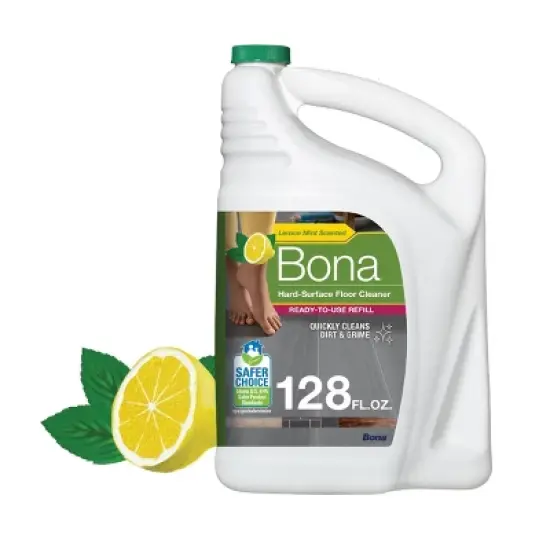 Bona Lemon Mint Cleaning Products Multi-Surface Cleaner Spray + Mop All Purpose Floor Cleaner image {7}