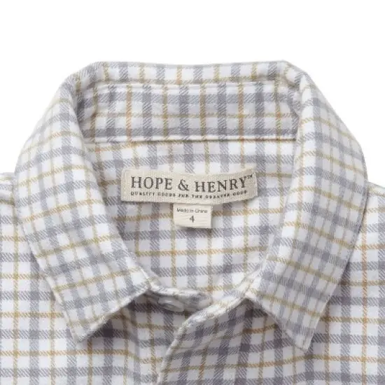 Hope & Henry Boys' Stretch Poplin Button Down Shirt, Infant image {1}