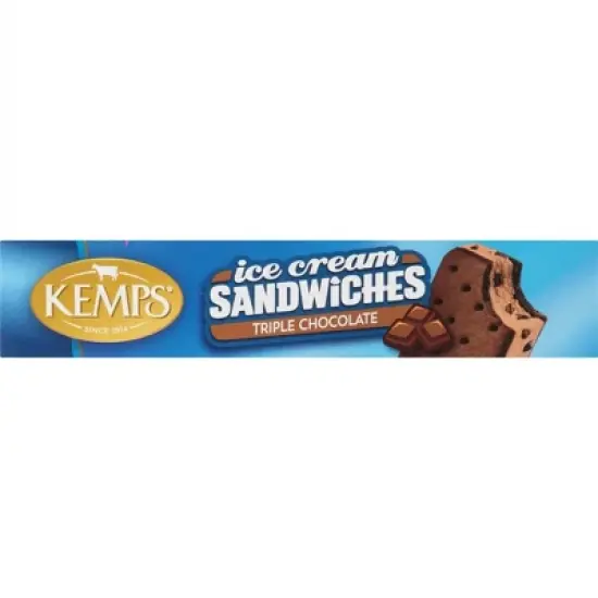 Kemps Triple Chocolate Ice Cream Sandwiches - 12pk image {2}