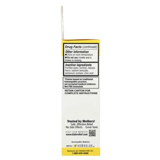 Homeolab USA Kids Relief&reg;, Allergy Oral Liquid, 0-12 Yrs, Banana, 0.85 fl oz (25 ml) image {2}