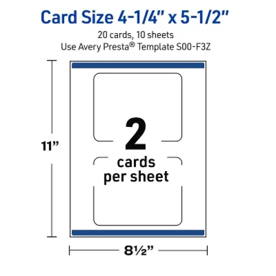 Avery Rounded Postcards, Watercolors Design, 4.25" x 5.5", 20ct image {4}