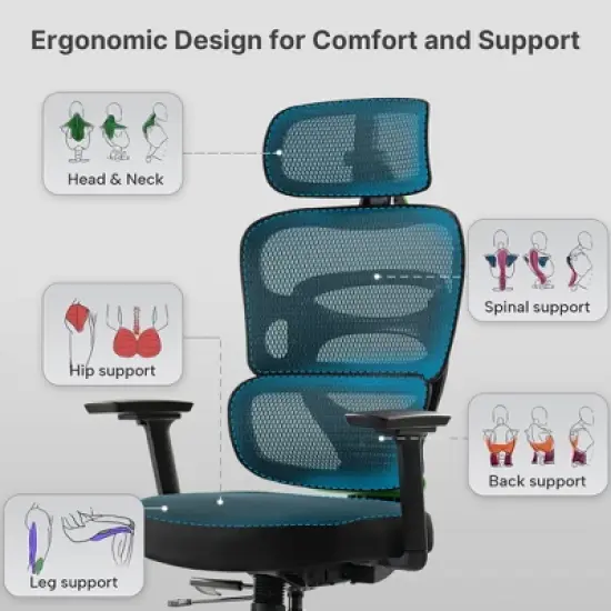 EUREKA ERGONOMIC Axion, Ergonomic Gaming Chair image {8}