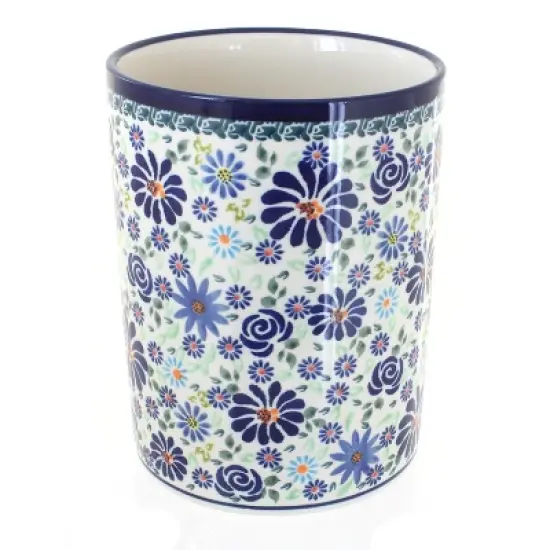 Blue Rose Polish Pottery 832 Zaklady Utensil Jar image {7}