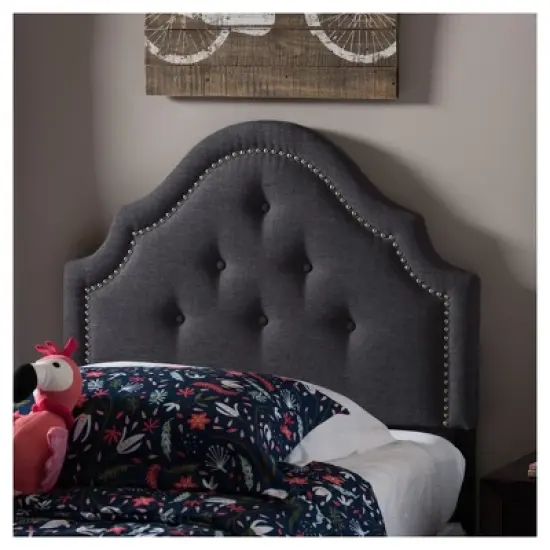 Cora Modern And Contemporary Fabric Upholstered Headboard - Twin - Baxton Studio image {3}