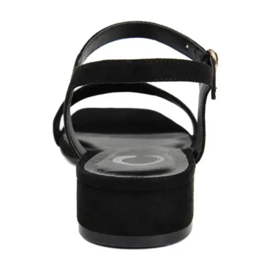 Journee Collection Womens Beyla Open Square Toe Low Block Heel Sandals image {2}