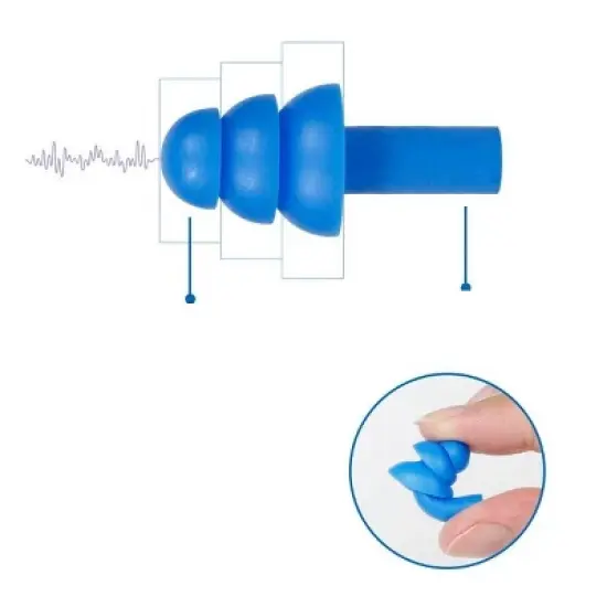 Quality Plugs - 10 Pair Individually Wrapped Soft Silicone Reusable Earplugs 28dB image {1}