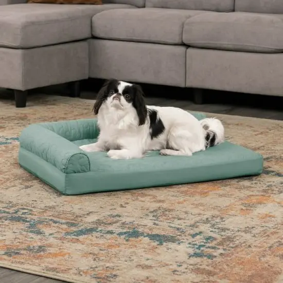 FurHaven Paw-Quilted Orthopedic Deluxe L-Chaise Dog Bed image {2}