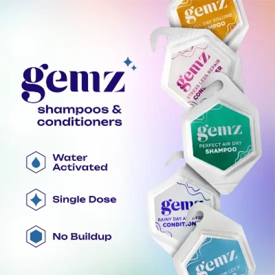 gemz Moisturizing Conditioner, Profound Moisture, Color Safe - 5ct/0.2oz image {2}