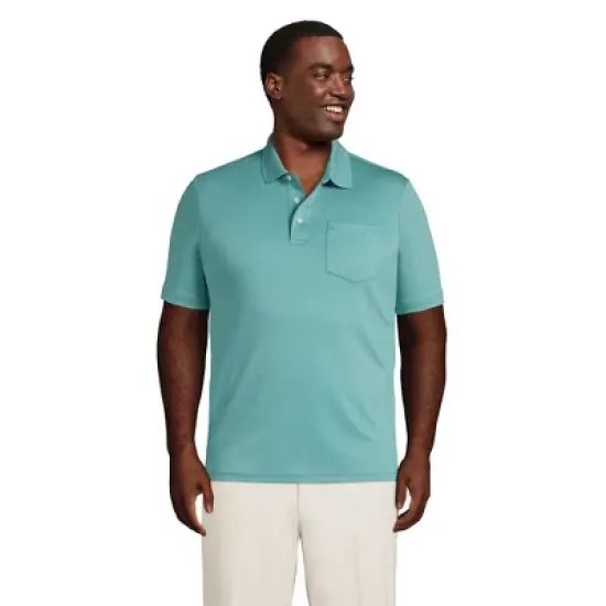 Lands' End Men's Short Sleeve Super Soft Supima Polo Shirt with Pocket image {7}