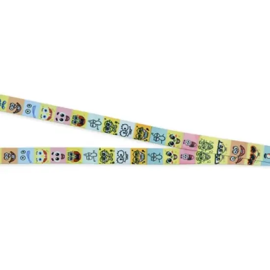 Nickelodeon SpongeBob SquarePants Lanyard With Badge Breakaway ID Holder and 2" Pineapple Rubber Charm Multicolored image {4}