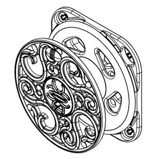 Suncast Sidewinder Side Scroll 60 Foot Hose Capacity Resin Decorative Wall Mount Hose Reel, Bronze image {4}