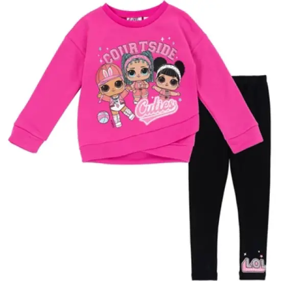 L.O.L Surprise! Fierce Bhaddie Flipside Unity Girls Crossover Fleece Sweatshirt & Leggings Outfit Set Little Kid to Big Kid image {12}