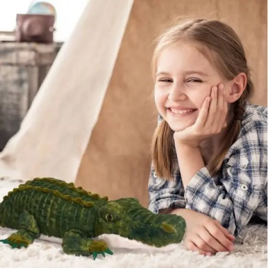 FAO Schwarz 15" Lying Alligator Toy Plush image {1}