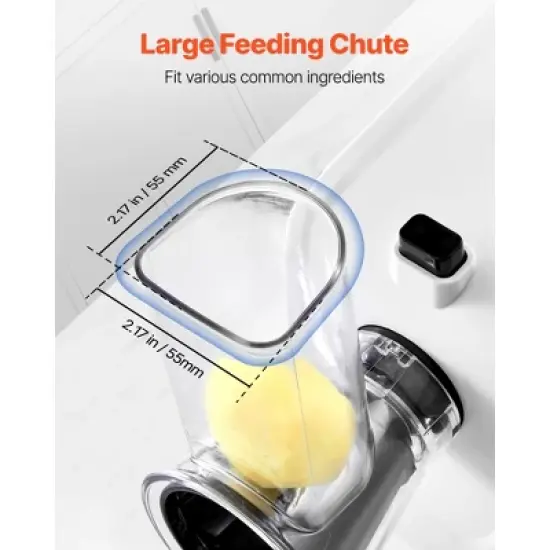 VEVOR Electric Cheese Grater Salad Maker, 200W Salad Shooter, Electric Vegetable Slicer Shredder Chopper for Fruits with 5 Attachments, White image {4}