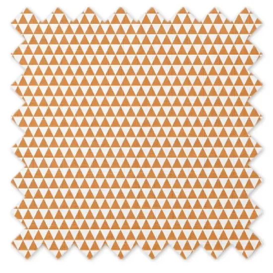 Bacati - Liam Orange Triangles Quilted Muslin Changing Pad Cover image {8}