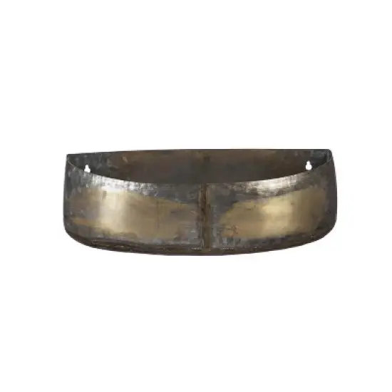 Evergreen Set of 3 Wall Metal Planter- 12 x 4 x 5, 10 x 10 x 10, 11 x 11 x 11 Inches Fade and Weather Resistant Outdoor Decor image {2}