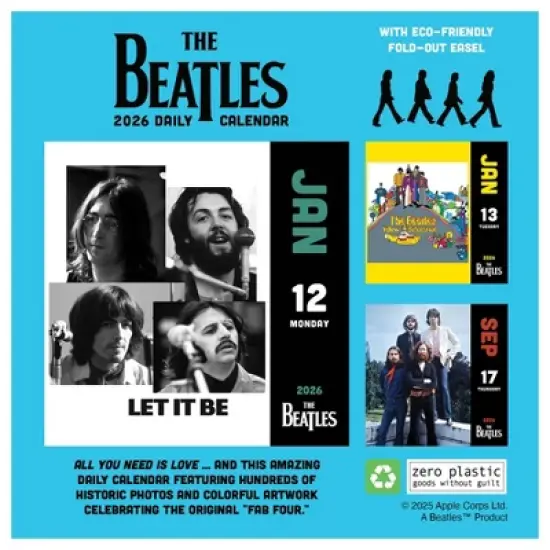 TF Publishing 8.75"x5.5" 2026 The Beatles Daily Desktop Calendar image {5}