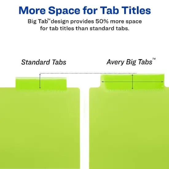 Avery Insertable Big Tab Plastic Dividers 8-Tab 11 x 17 11179 image {3}