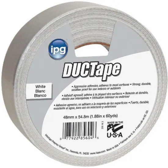 IPG JobSite 1.88 in. W X 60 yd L White Duct Tape image {1}