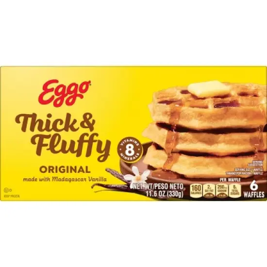 Eggo Thick and Fluffy Frozen Waffles Original - 11.6oz/6ct image {7}
