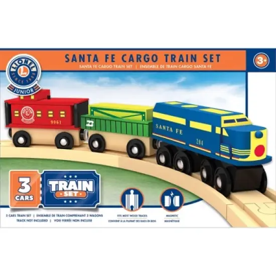 MasterPieces Wood Train Sets - Lionel Santa Fe Cargo 3 Piece Train Set image {1}