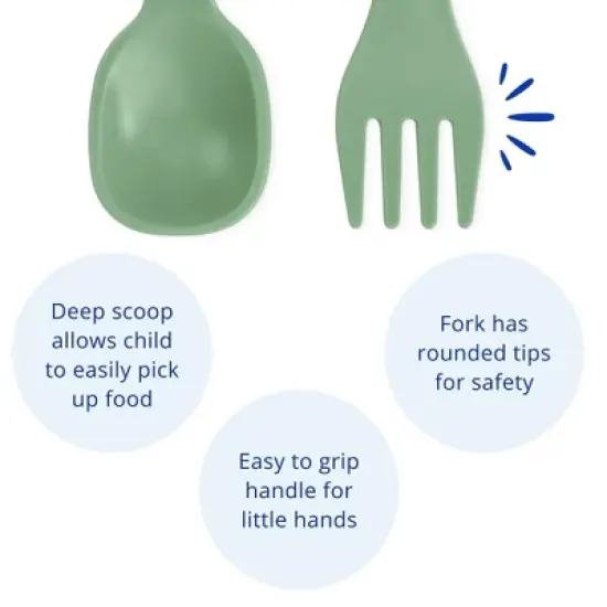 Re-Play 2pc Toddler Utensil Pair - Sage image {1}