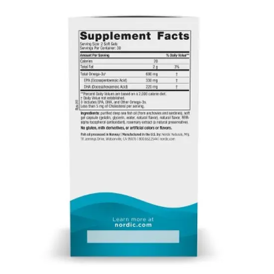 Nordic Naturals Omega-3 Softgels Dietary Supplement - 60ct image {3}