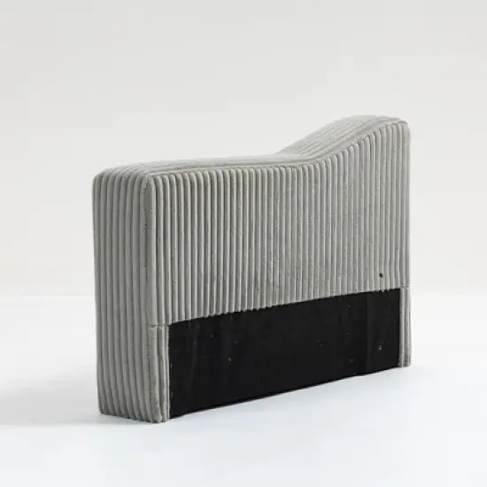 Modular Sofa Single Armrest Backrest Module for Modular Sectional Sofa Couch Side Armrest, Gray image {3}