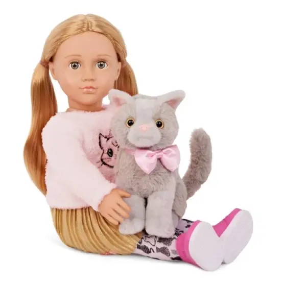 Our Generation Melena & Mittens 18" Doll & Pet Cat Set image {1}