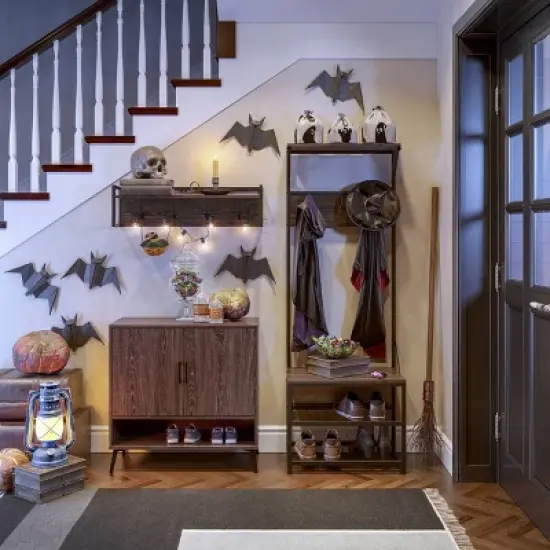 Afton Metal Frame Hall Tree Woodgrain - RiverRidge Home image {4}