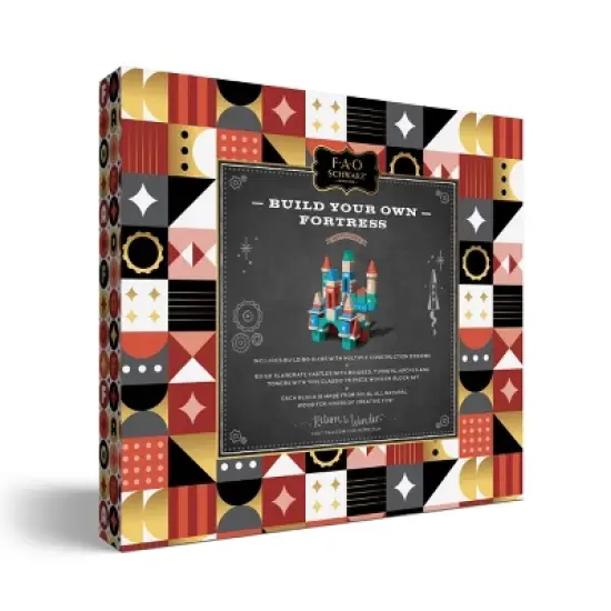 FAO Schwarz Toy Wood Castle Blocks 75pc Sprout image {6}