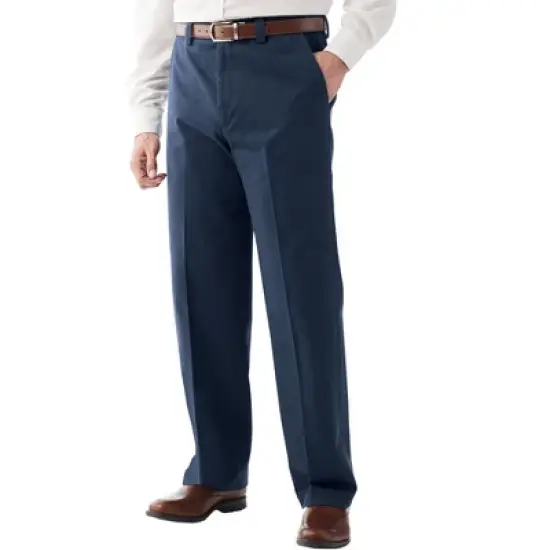 KingSize Men's Big & Tall Relaxed Fit Wrinkle-Free Expandable Waist Plain Front Pants image {5}