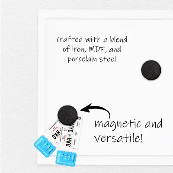 Sunnydaze Magnetic Dry Erase Board for Wall - 36&rdquo; x 24&rdquo; - White image {6}