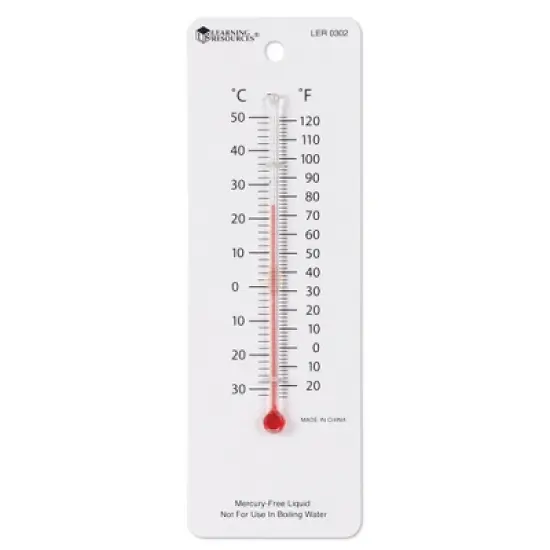 Learning Resources Student Thermometers Classroom Supplies Homeschool Set of 10 Ages 8plus: Glass & Plastic, Teaching Aid image {1}