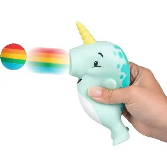 Hog Wild Narwhal Popper Toy, Shoots Foam Balls! image {1}