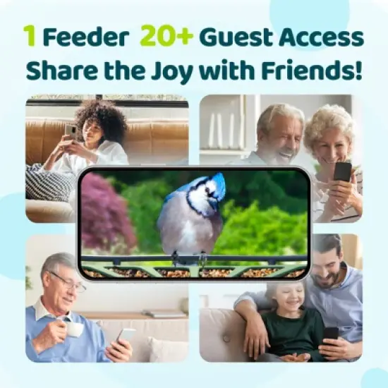 Smart Bird Feeder with Camera, AI Bird Recognition, Weatherproof, Eco-Friendly Design image {5}