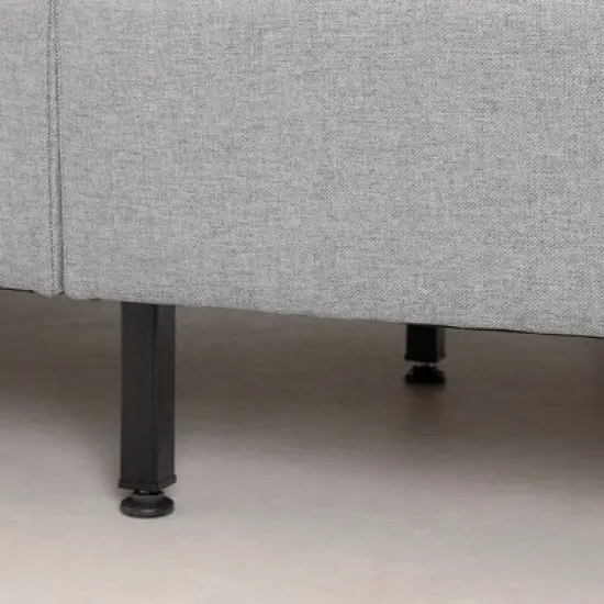 Dylane Upholstered Platform Bed and Headboard Pale Soft - South Shore image {7}