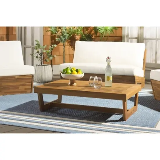 Dune Coffee Table - Indoor/Outdoor - PAT7330 - Natural - Safavieh image {1}