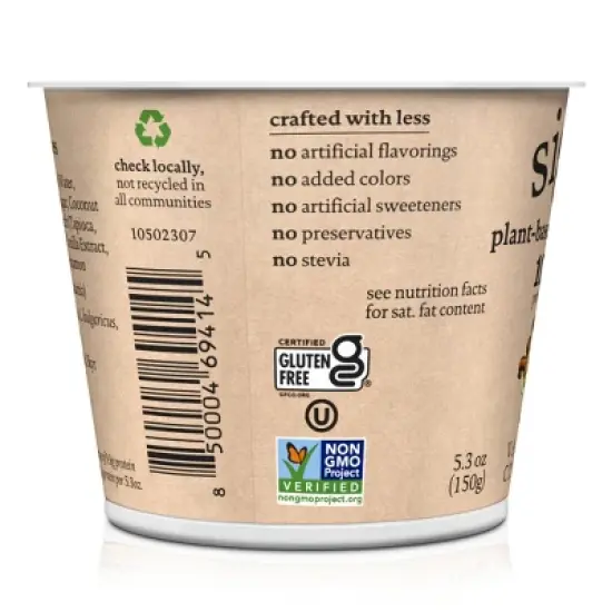 Siggi's Vanilla Cinnamon Plant-Based Coconut Blend Yogurt Alternative - 5.3oz image {6}