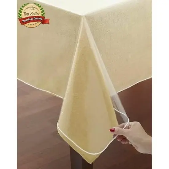 GoodGram Crystal Clear Heavy Weight Tablecloth Protector/Cover image {2}
