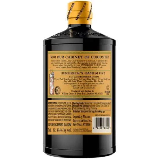 Hendrick's Oasium Gin - 750ml Bottle image {5}