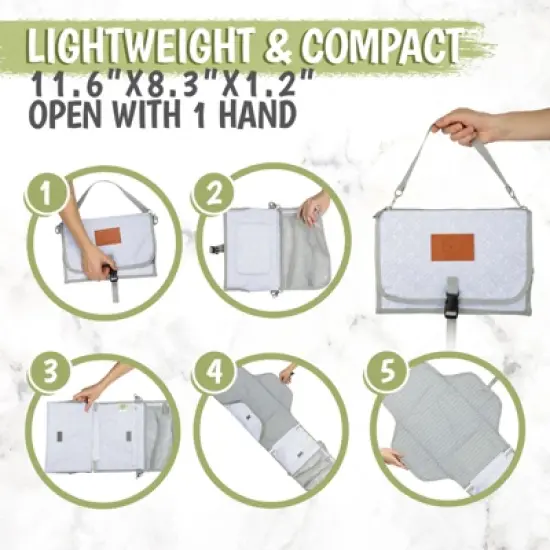 KeaBabies Ezee Diaper Changing Pad, Portable Diaper Changing Mat, Waterproof Foldable Diaper Changing Pad image {2}