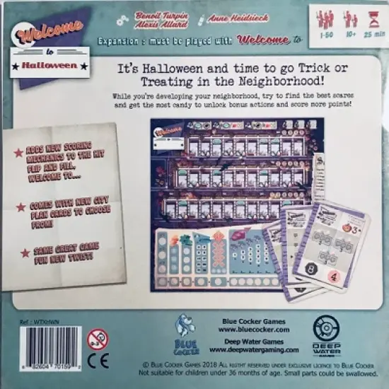 Deep Water Games: Welcome To Halloween Thematic Board Game, Ages 10+ image {1}