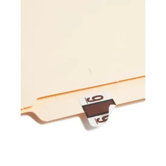 Smead Single Digit End Tab Labels Number 9 Brown 500/Roll 67379 image {2}